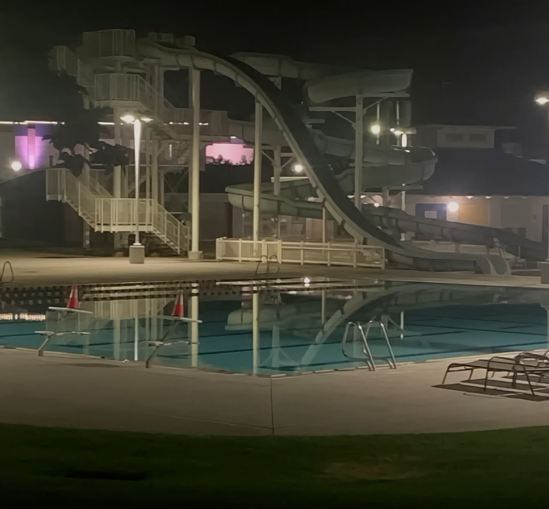 waterpark at night