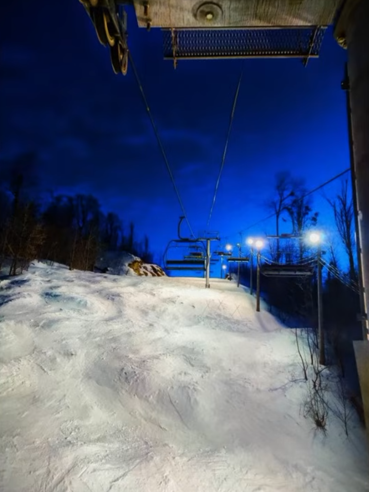 blue snow