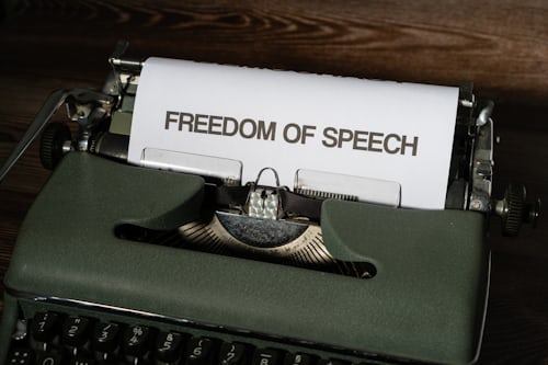 Free speech — protest photo